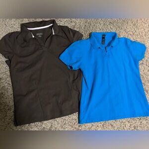 Set of two women’s Blue and Brown Polo Shirts L/XL